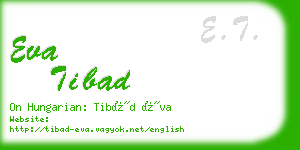 eva tibad business card